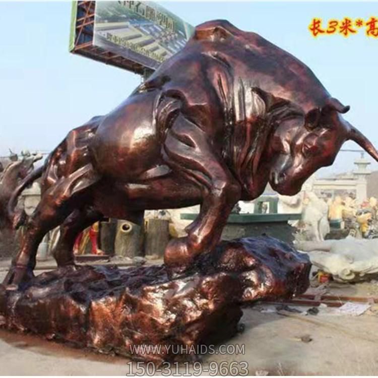 园林广场大型玻璃钢仿铜华尔街牛博鱼网页版