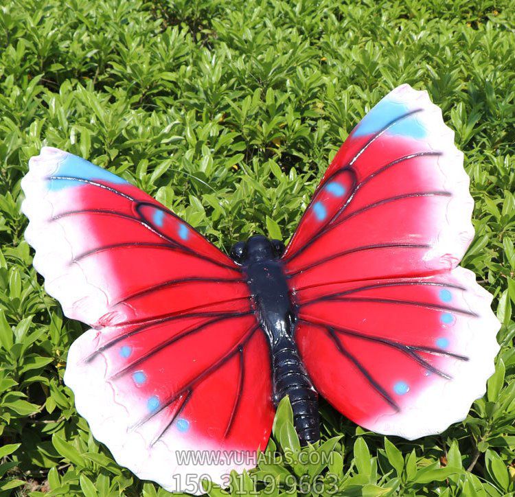 草丛玻璃钢彩绘大型蝴蝶博鱼网页版