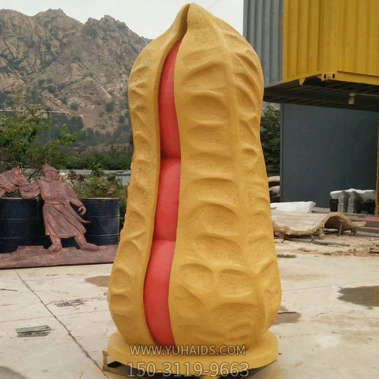 大型玻璃钢仿铜户外园林景观花生博鱼网页版