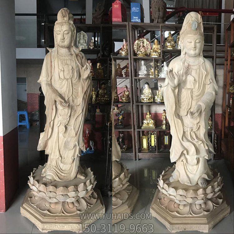 宗教寺庙大型户外大理石石雕菩萨景观博鱼网页版