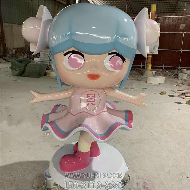 网红店铺玻璃钢卡通小女孩人物博鱼网页版
