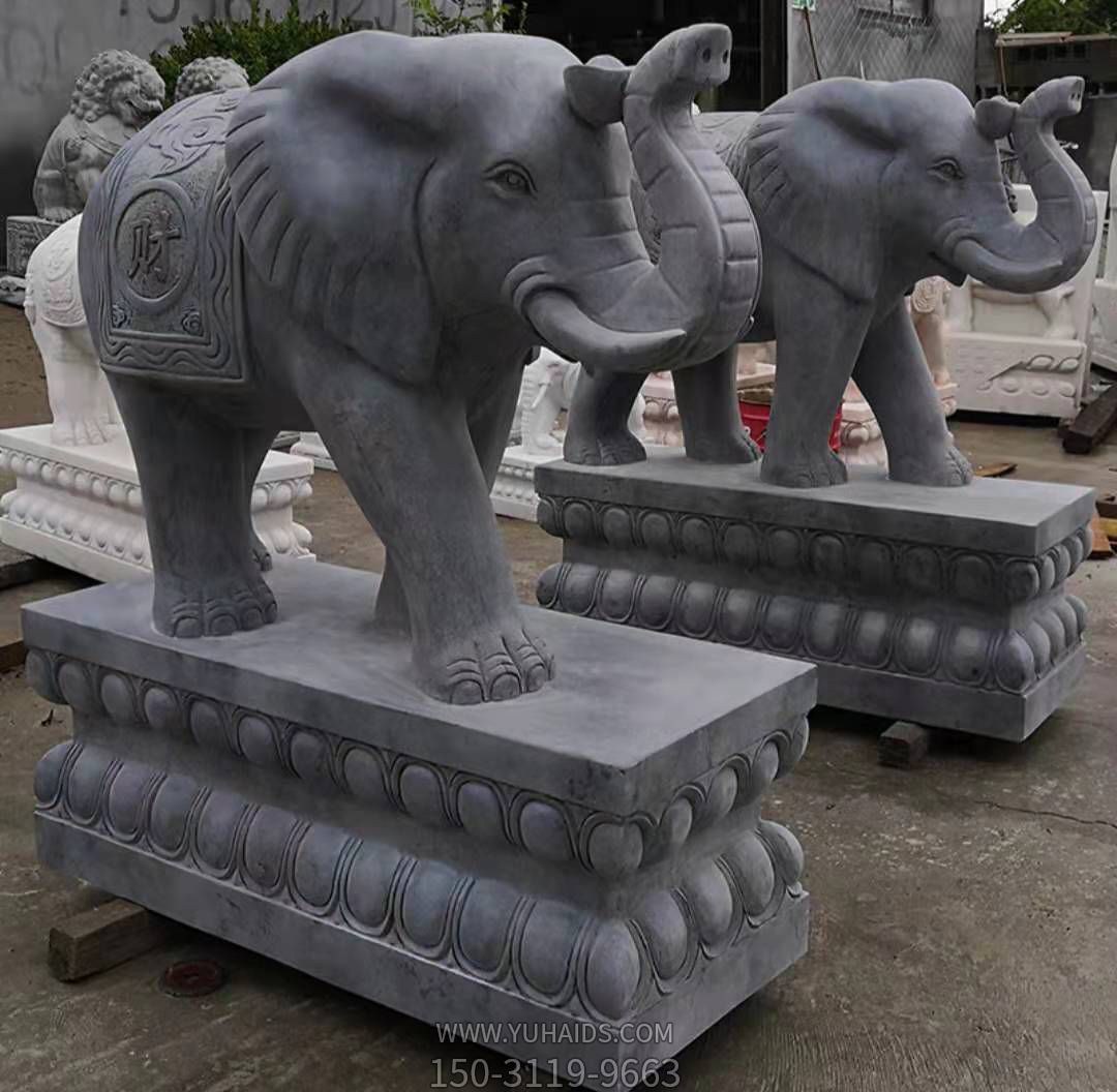 庭院别墅门口砂石石雕大象博鱼网页版
