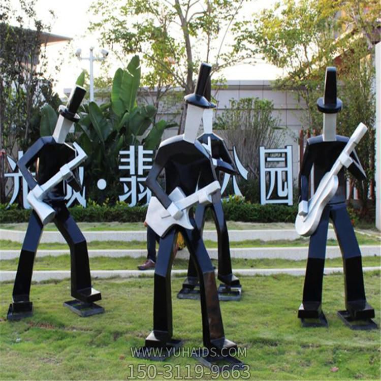 玻璃钢彩绘抽象演奏乐器人物 房产草地摆件小品博鱼网页版