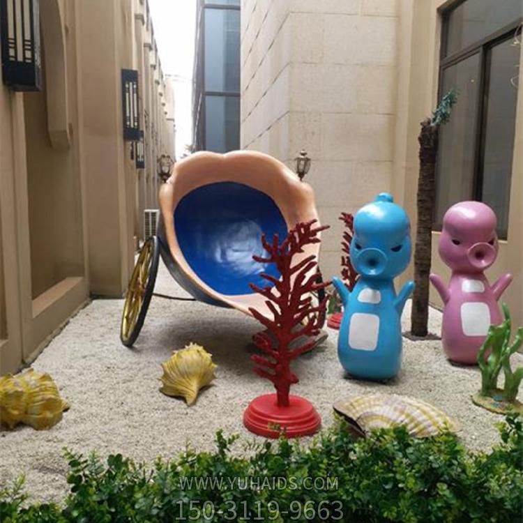 玻璃钢彩绘水景创意园林装饰品摆件博鱼网页版