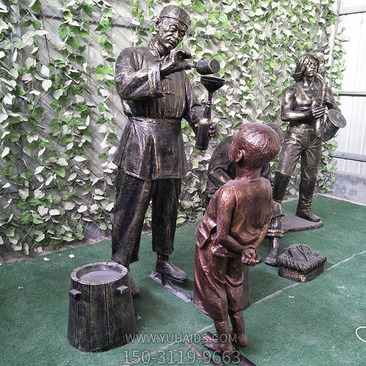 打酒卖酒玻璃钢仿铜情景人物博鱼网页版