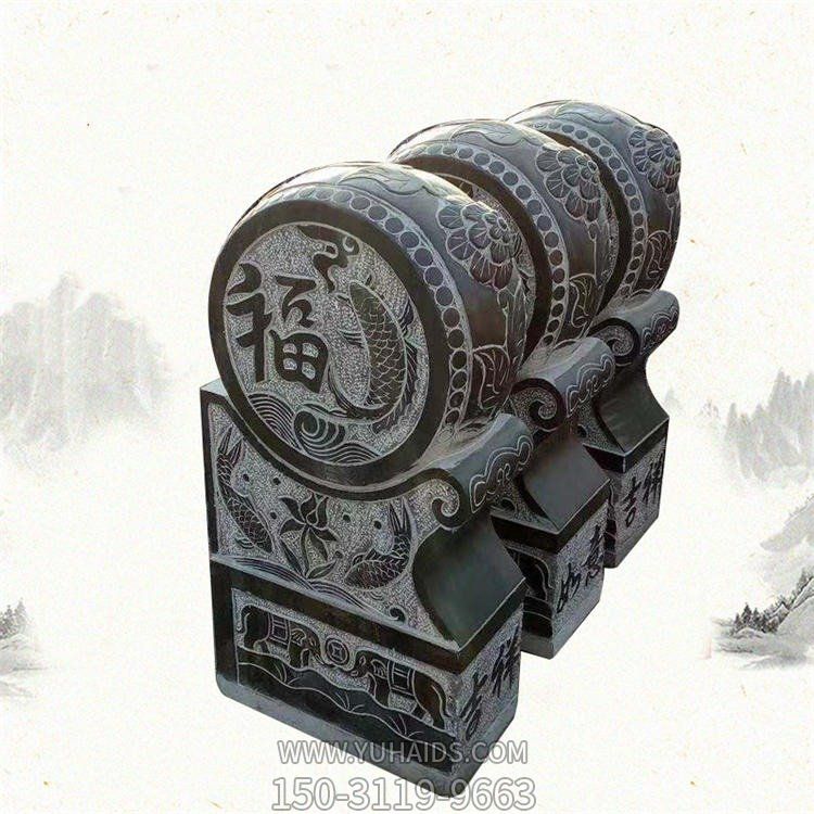青石浮雕庭院别墅门口石雕抱鼓石博鱼网页版