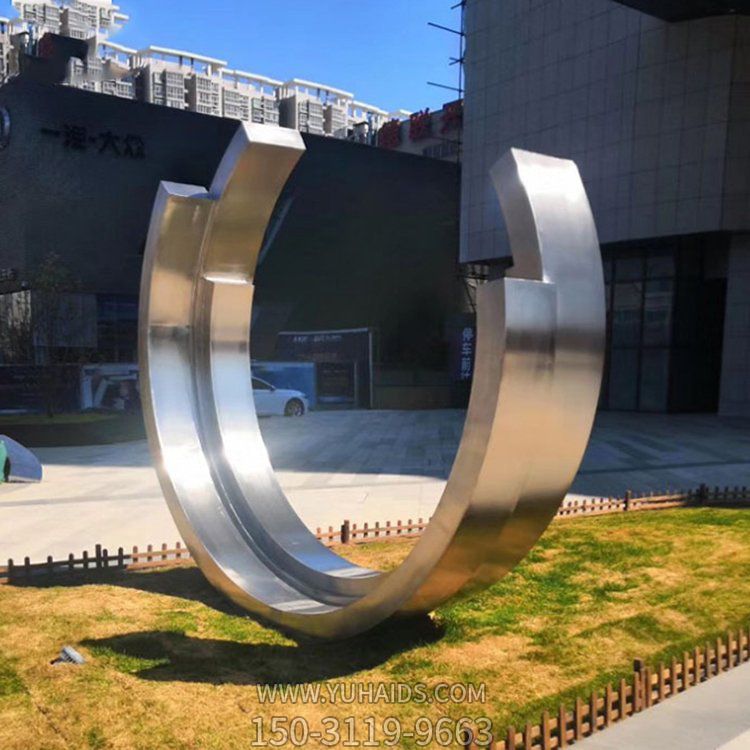 广场大型不锈钢抛光锻造庭院公园圆环博鱼网页版