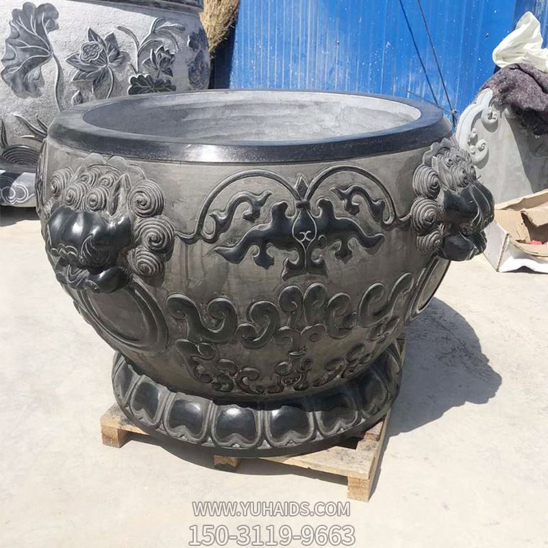 仿古做旧庭院青石石雕浮雕花盆博鱼网页版