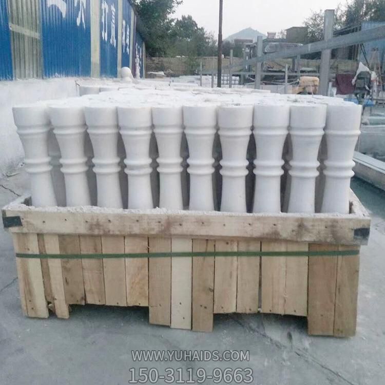 大理石天然汉白玉雕刻欧式石柱栏杆别墅楼梯装饰石栏杆博鱼网页版