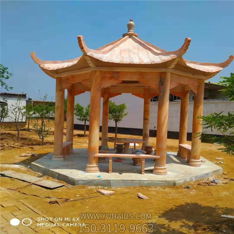 晚霞红石雕大型凉亭博鱼网页版