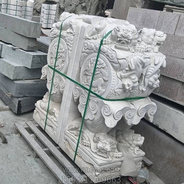 庭院大理石石雕浮雕大型门墩抱鼓石博鱼网页版