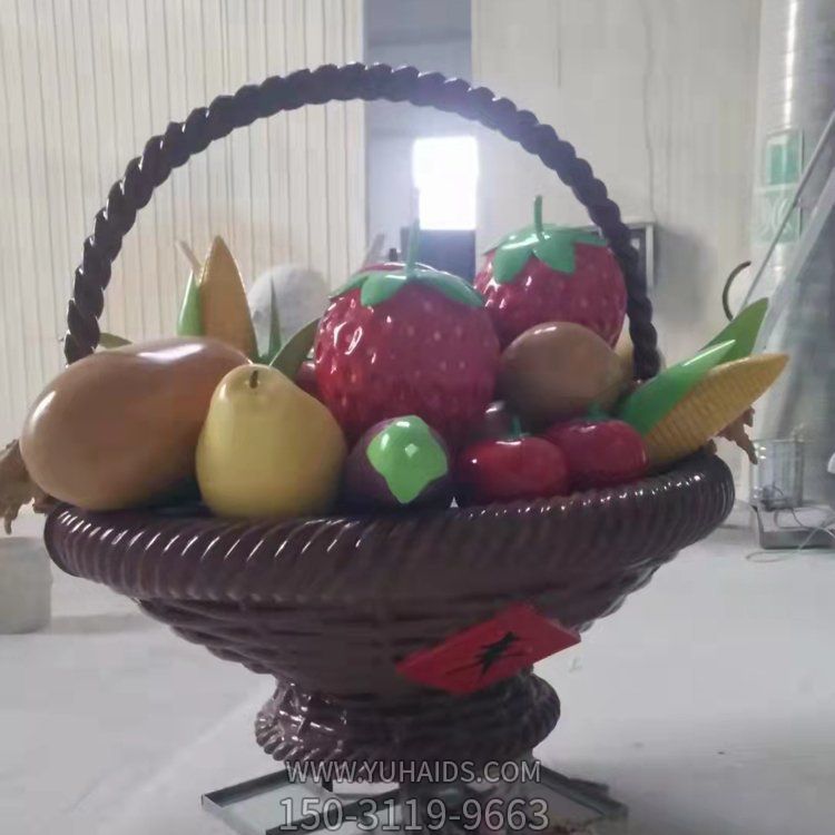 果园玻璃钢彩绘仿真水果果篮博鱼网页版
