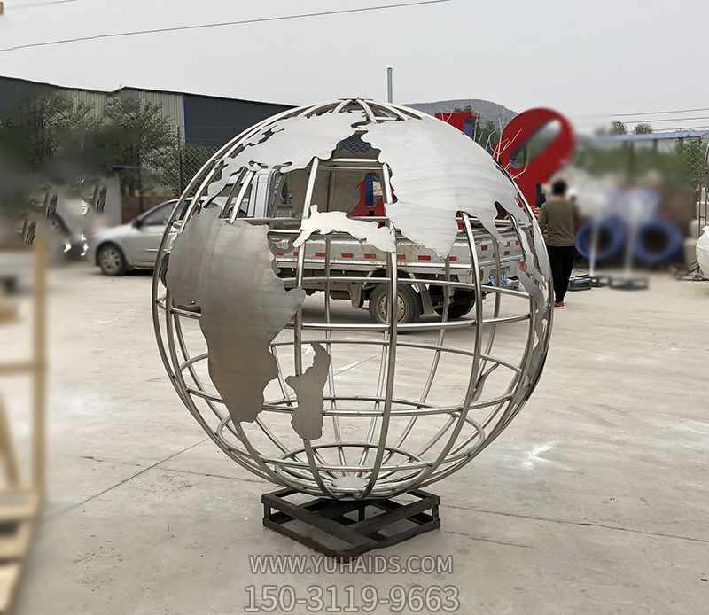 室内创意不锈钢镂空抽象地球仪博鱼网页版