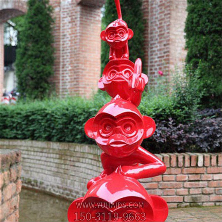 玻璃钢卡通猴子博鱼网页版户外园林创意摆件