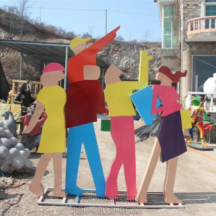 不锈钢彩绘剪影抽象人物博鱼网页版