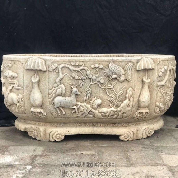 鱼缸摆件园林庭院浮雕大型户外摆件博鱼网页版