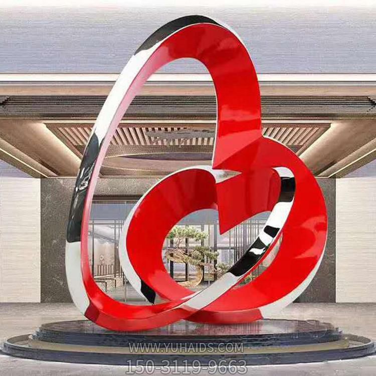 大型不锈钢抽象喷漆爱心心形园林博鱼网页版