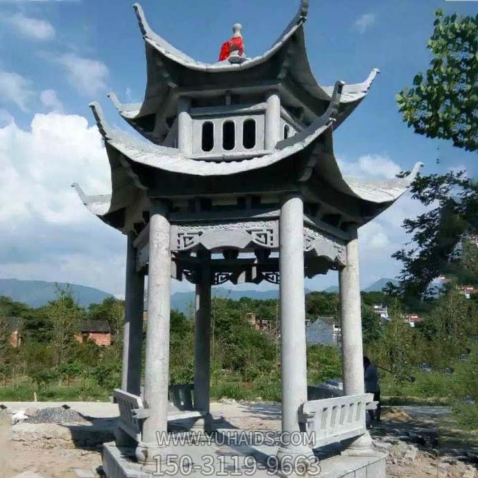 景区公园青石仿古休息凉亭石雕博鱼网页版