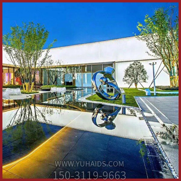 酒店广场大型不锈钢镜面园林摆件戒指博鱼网页版