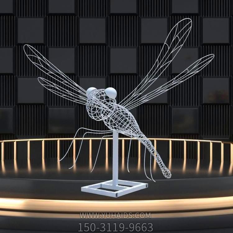 不锈钢镂空网格户外景观抽象蜻蜓摆件博鱼网页版