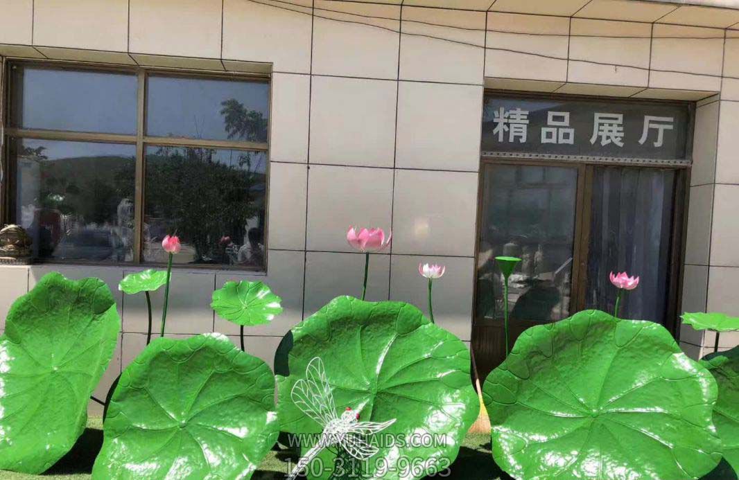 景区玻璃钢彩绘荷叶荷花博鱼网页版