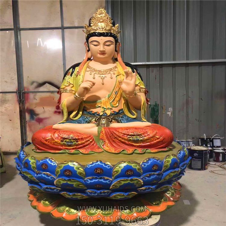 景区玻璃钢彩绘寺庙供奉神佛三圣博鱼网页版