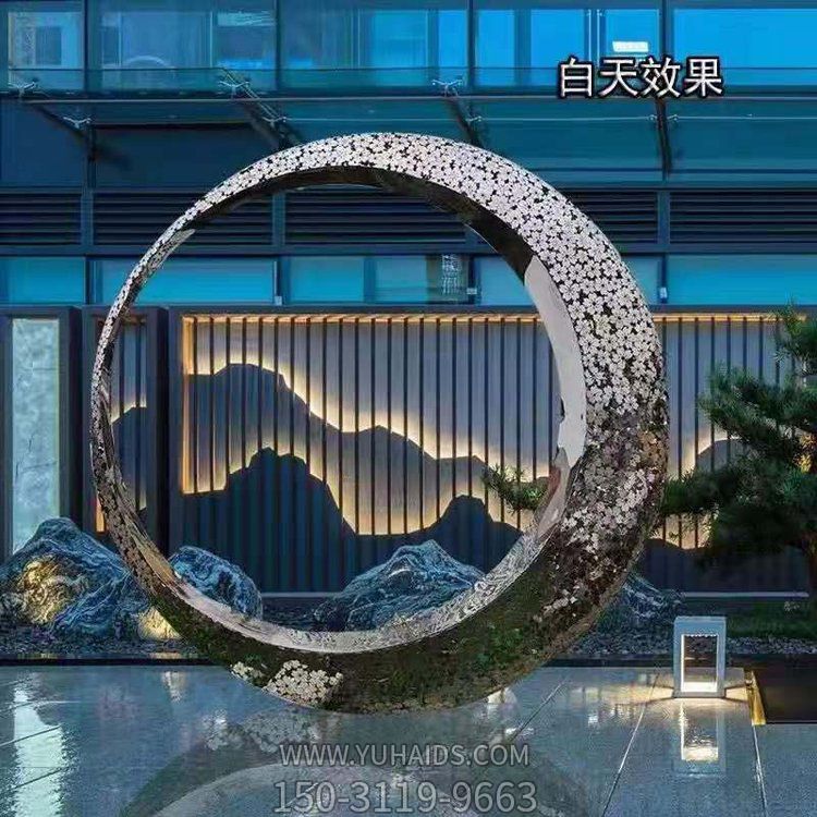 售楼部不锈钢创意镂空圆环博鱼网页版