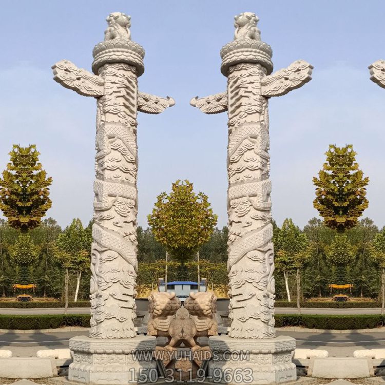 景区广场摆放大理石华表柱博鱼网页版