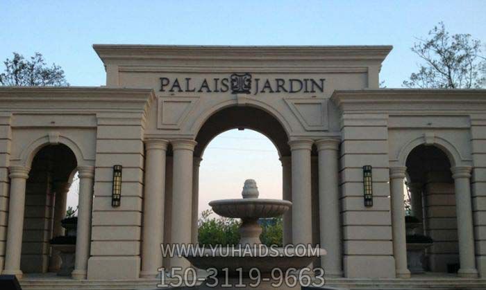 喷泉博鱼网页版-别墅花园门口摆放大理石喷泉博鱼网页版