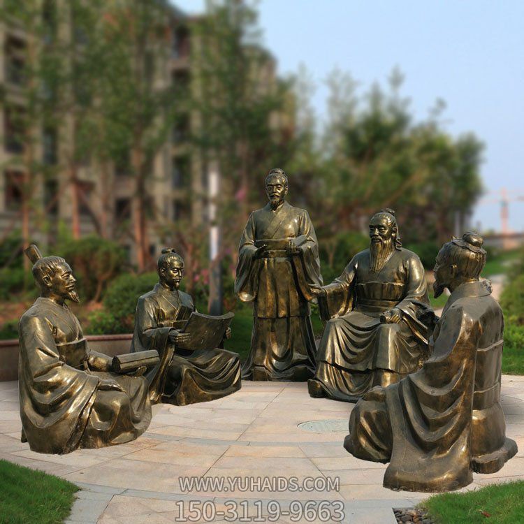 园林公园玻璃钢仿铜人物博鱼网页版