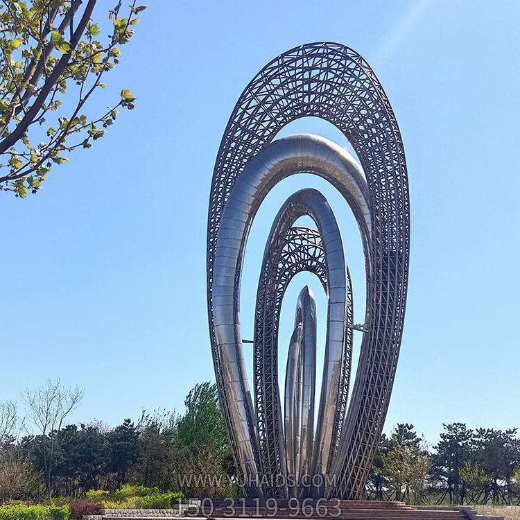 广场不锈钢镂空大型圆环景观博鱼网页版