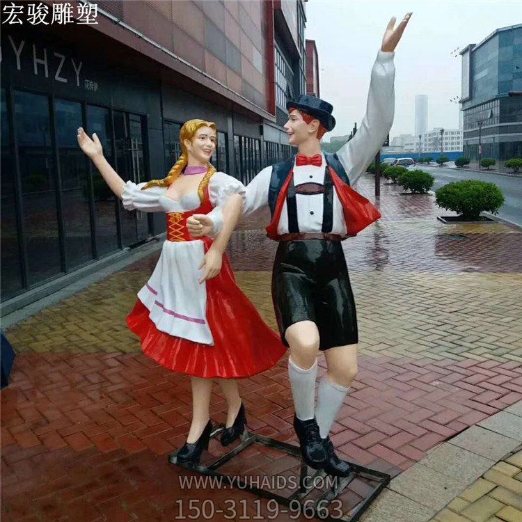 创意玻璃钢跳舞的西方情侣博鱼网页版