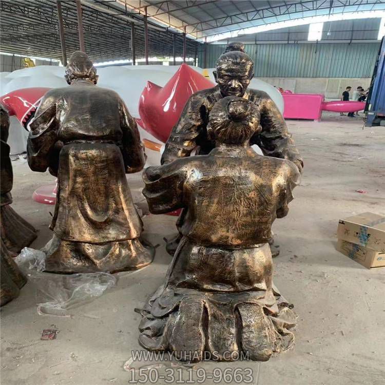 玻璃钢仿铜户外园林景观情景人物博鱼网页版