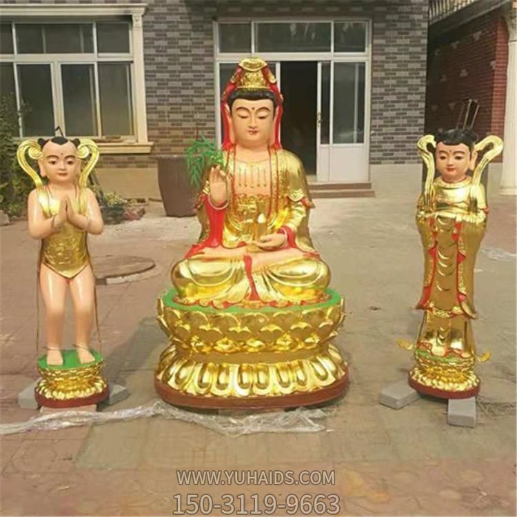 寺庙大型供奉纯金打造观音博鱼网页版摆件