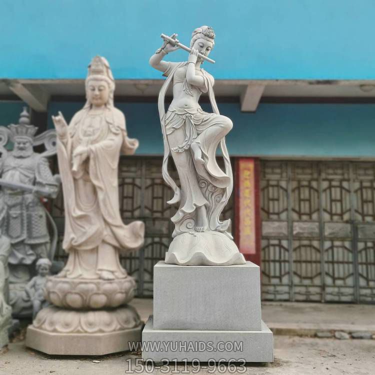 汉白玉石雕神话人物飞天仙女像博鱼网页版