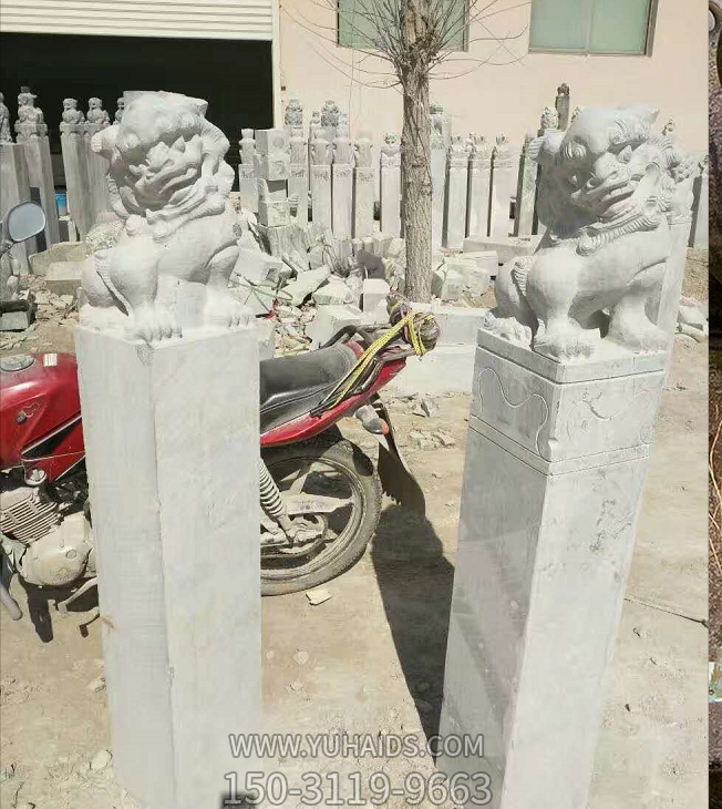 狮子栓马柱，古建园林拴马桩博鱼网页版