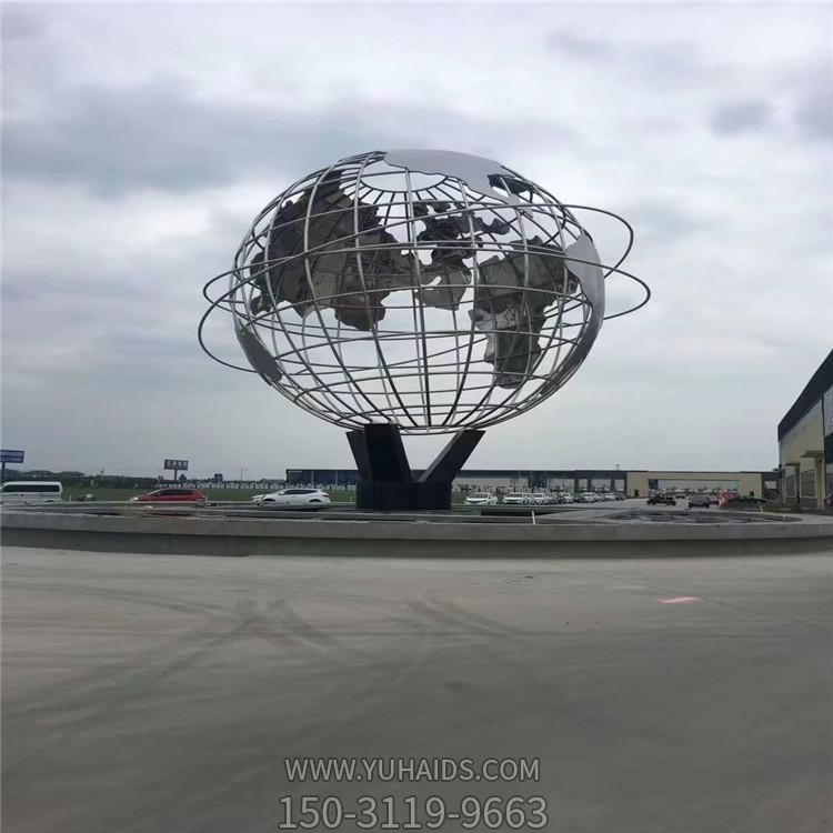 广场大型不锈钢金属镂空地球仪博鱼网页版