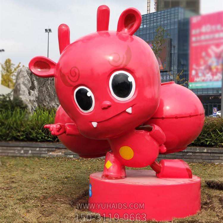 玻璃钢彩绘卡通主题吉祥物户外广场小品博鱼网页版
