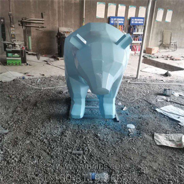 大型玻璃钢几何抽象北极熊博鱼网页版