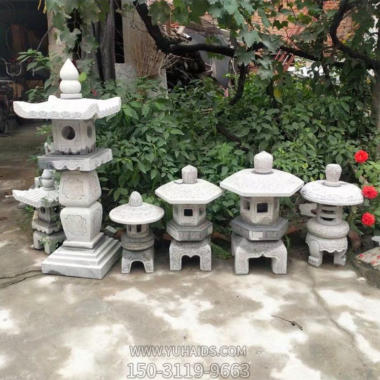  庭院装饰摆放青石雕刻日式石灯博鱼网页版