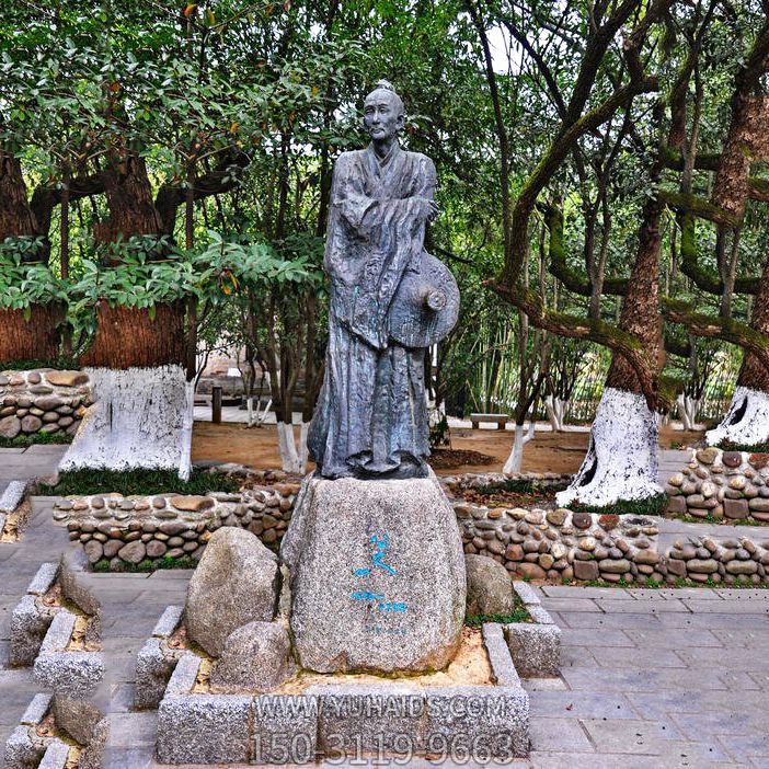 中国古代历史名人著名画家朱耷雕像博鱼网页版