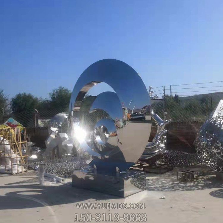 镜面不锈钢创意圆环博鱼网页版