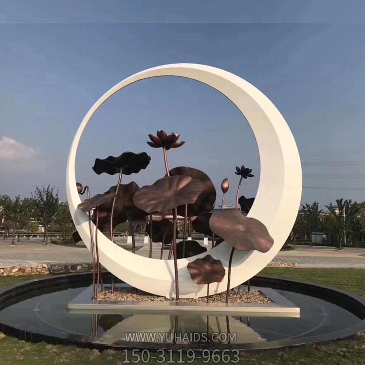 户外公园喷泉水景创意圆环摆件博鱼网页版