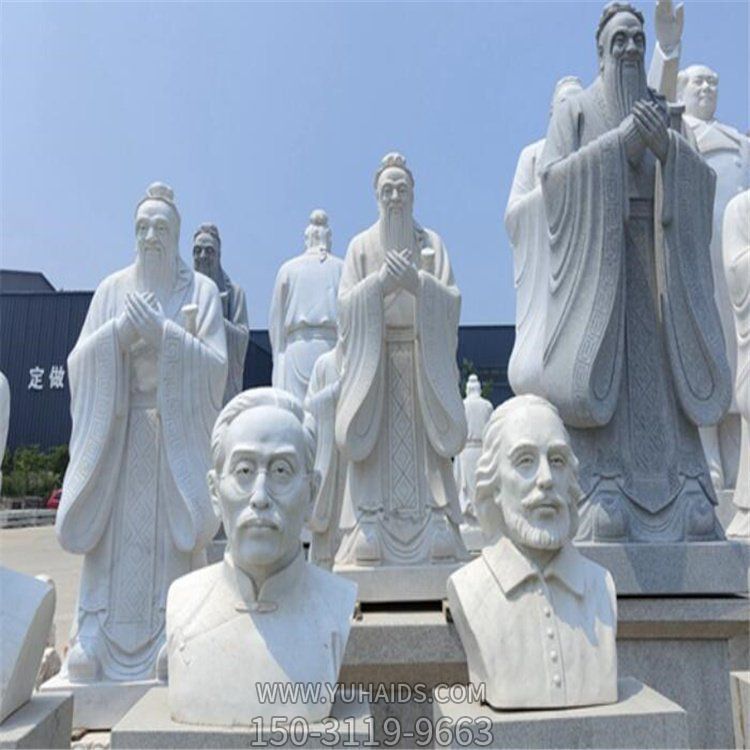 大理石汉白玉雕刻历史人校园景观雕像博鱼网页版