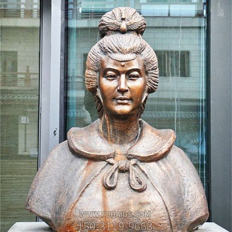 仿古做旧玻璃钢仿铜古代人物女人景观博鱼网页版
