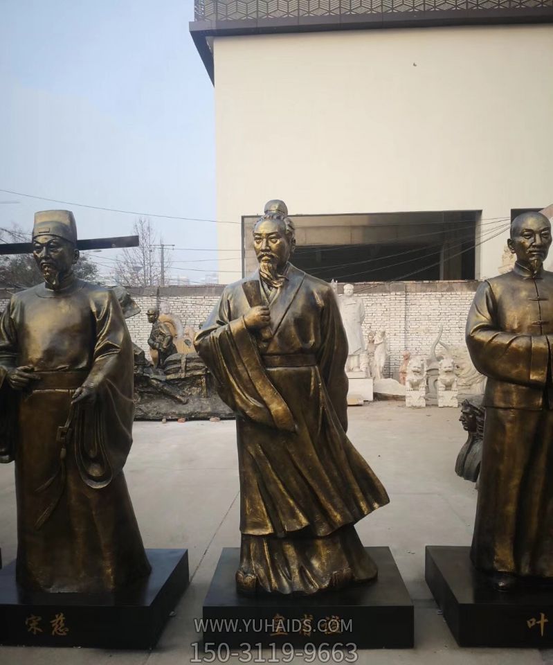 学校广场摆放古代名医皇甫谧玻璃钢仿铜博鱼网页版
