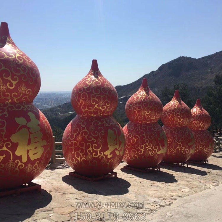 玻璃钢彩绘园林景区大型葫芦博鱼网页版