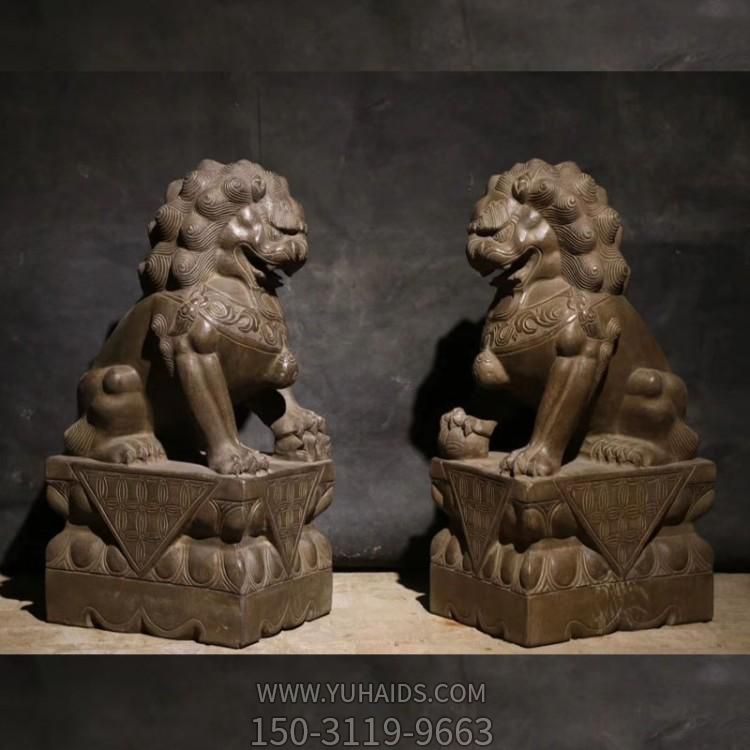 酒店别墅银行门口摆放招财辟邪青石汉白玉石狮子博鱼网页版