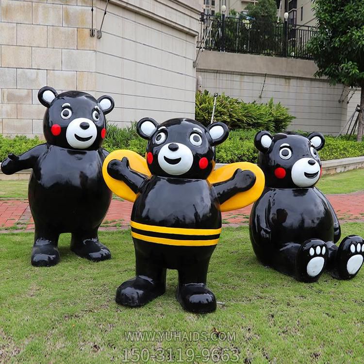 幼儿园玻璃钢卡通户外园林景观摆件熊本熊博鱼网页版
