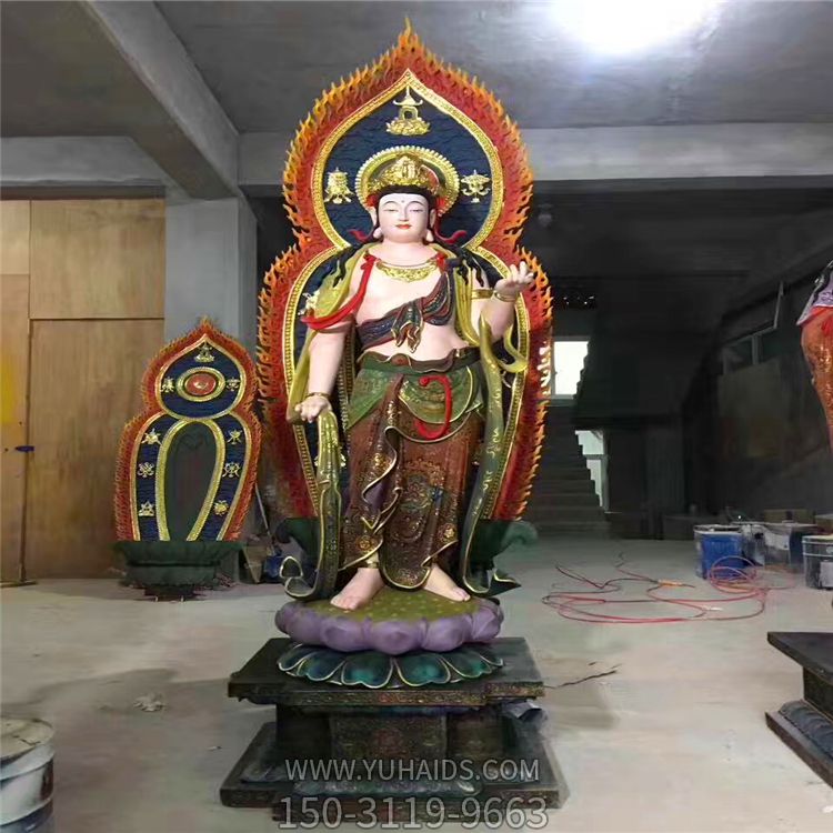 寺庙玻璃钢彩绘神佛三圣博鱼网页版